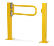 Porte basculante avec poteau d'extrémité