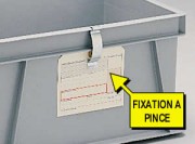 Porte étiquette métallique clipsable