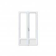 Porte fenêtre PVC 2 vantaux - Avec ou sans soubassement