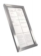 Porte menu en inox à LED - 4 A4 ou 6 A4