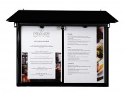 Porte menu extérieur lumineux - 2 ou 3 pages