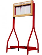 Porte menu lumineux sur pied à jardinière