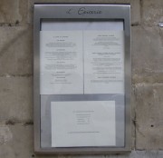 Porte menu mural lumineux - 4 A4 - L. 450 x H. 700 mm