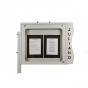 Porte menu mural à LED - 2 A4 - Dim. L730 x P6.5 x H530 mm