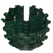 Pot de decoration florale poteau urbain