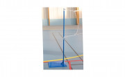 Poteaux de badminton lestés – Loisirs – H.1550 mm x P.500 mm x L.300 mm - Acier plastifié - Platine à lester