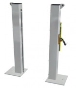 Poteaux terrain de tennis - Sur platine carrée - Acier galvanisé, plastifié – Hauteur : 1.07 - 80 x 80 mm ou 100 x 100 mm