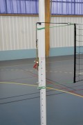 Poteaux de volley ball pour compétition ronds en aluminium plastifié - Tube ? 90 mm - Compétition classes A et B