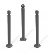 Potelet galvanisé sur platine avec pommeau