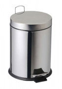 Poubelle à pédale en inox AISI 304 brillant - 5 à 20 L