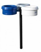 Poubelle métal ronde pour 2 à 4 conteneurs