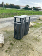 Poubelle de tri sélectif pour extérieur - En matériau recyclé- Capacité : 2 x 80 L