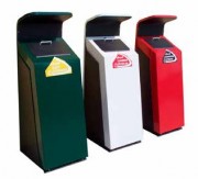 Poubelle extérieure en acier - 130 litres