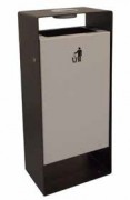 Poubelle urbaine rectangulaire avec cendrier - 90 L