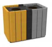 Poubelle tri sélectif 2 flux 60 L