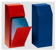 Poubelle tri sélectif acier