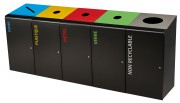 Poubelle tri sélectif en acier 120L TRIPOZ