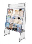 Présentoir brochure A4 sur pied en plexiglas - 3 étages