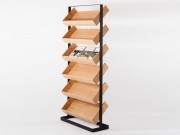 Présentoir brochure en bois - Format A4 - 6 étagères