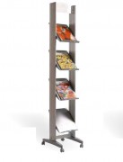 Présentoir brochures sur pied - 4 cases - Format A4 et A3