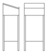 Pupitre avec piètement en inox