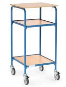 Pupitre d'atelier mobile avec écritoire - 2 plateaux - Dim. L605 x P610 x H1195 mm
