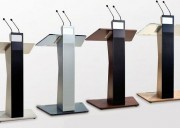 Pupitre de conférence en bois plexis