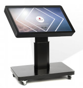 "Pupitre tactile inclinable - Ecran 43"" ou 55"" - Hauteur réglable de 82 à 130 cm"