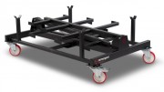 Rack de stockage mobile pliable pour profilés - Charge 1 ou 2 tonnes - L.1565 mm x P.1010 mm x H.1570 mm