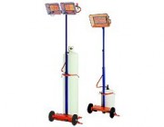 Chauffage rayonnant au gaz sur mât télescopique - Puissance de 2800 à 8600 W