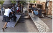 Rampe d'accès enroulable PMR
