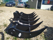 Râteau forestier pour mini pelle chantier - 0,8 à 9 tonnes