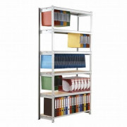 Rayonnage pour dossiers suspendus 6 niveaux - 150 Kg par tablette - L.100 cm ou 125 cm - H. 195 x P. 37 cm