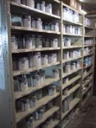 Rayonnage fixe pour peinture