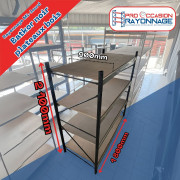 Rayonnage mi-lourd batkor noir - hauteur 2100mm, longueur 1800mm, profondeur 900mm