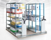 Rayonnage mobile tubulaire d'archives