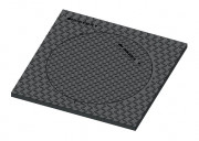 Regard en fonte pour trottoir B 125 carré - Ouverture ? 120 à 810 mm