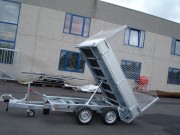 Remorque basculante grillagée