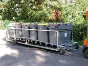 Remorque de manutention pour bacs roulants - Dim. L3000 x l140 mm