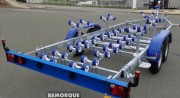 Remorque porte bateau Multi-rouleaux