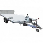 Remorque porte voiture en double essieux freinées