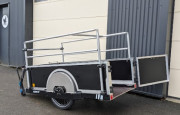 Remorque ridelle pour vélo - Charge utile : 180 kg - Hauteur utile : 47cm