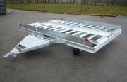 Remorques manutention porte palettes à chargement transversal