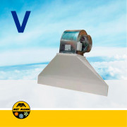 Rideau d'air industriel avec ventilateur centrifuge - Débit de 1990 à 7680 m3/h - Ht. porte de 2.5 à 5 m 