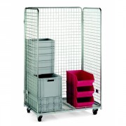 Roll conteneur 3 côtés - Charge 500 kg - Dim. L1175 x l675 x H1800 mm