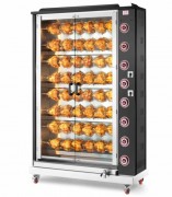 Rôtissoire à gaz professionnelle - 6 ou 8 broches - Capacité 36 ou 48 poulets
