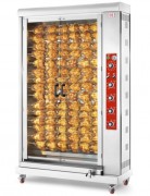 Rôtissoire électrique 24 ou 32 kW - 8 ou 15 broches - Capacité 48 ou 90 poulets