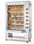 Rôtissoire électrique 18.7 kW - 6 broches - Capacité 36 poulets