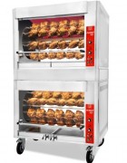 Rôtissoire électrique professionnelle 31.8 ou 42.4 kW - 16 broches - Capacité 64 ou 96 poulets