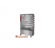 Rôtissoire professionnelle à gaz - 6 broches - Capacité 36 poulets